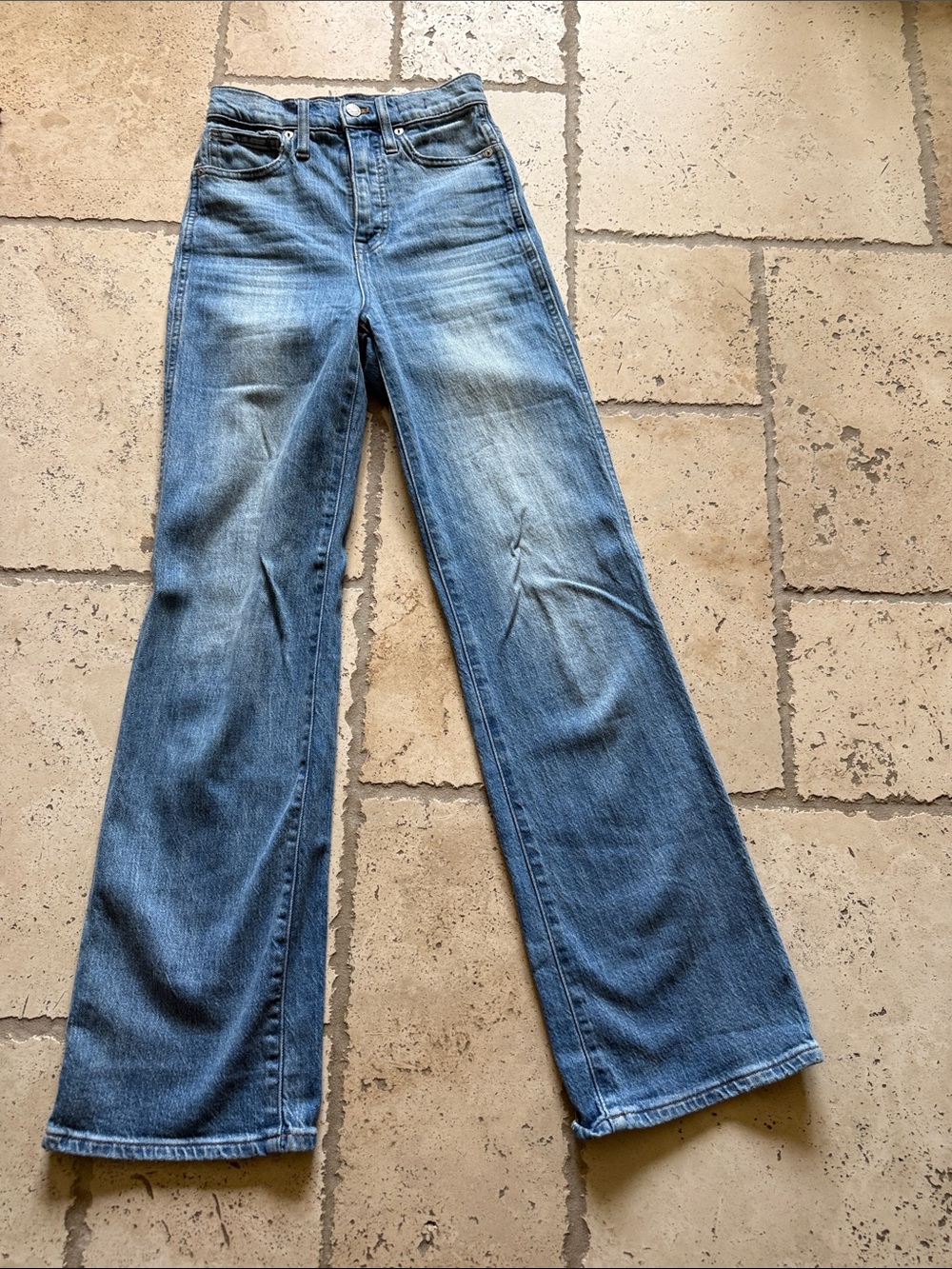 Madewell Light Blue High-Rise Wide-Leg Jeans